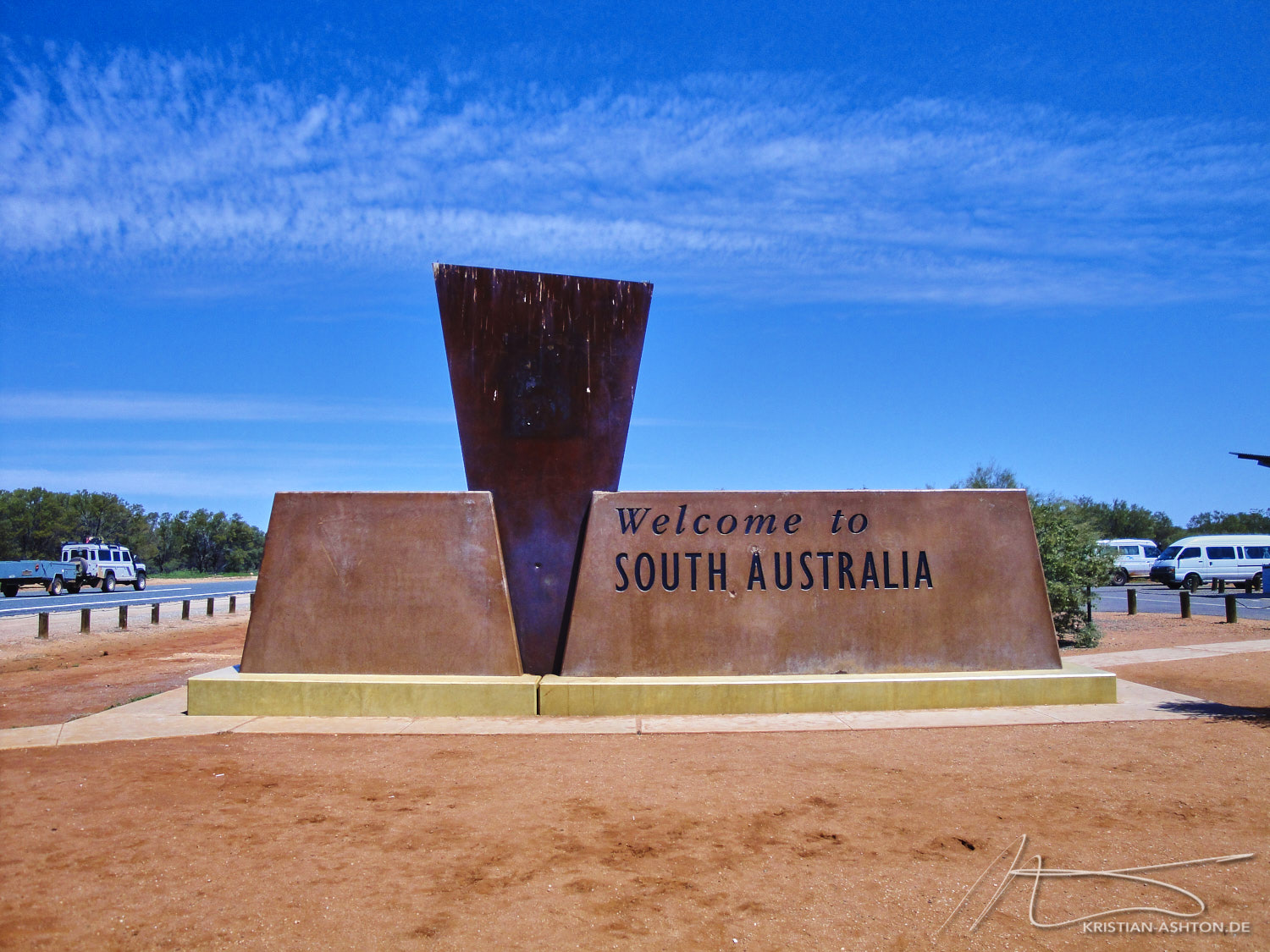 Die Grenze zwischen dem Northern Terrirtory und South Australia